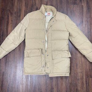 Himalayan Beige Mens Size S Down Filled Puffer Jacket